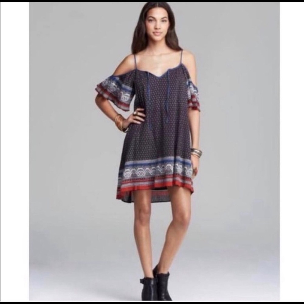 Free People boho cold shoulder dress
